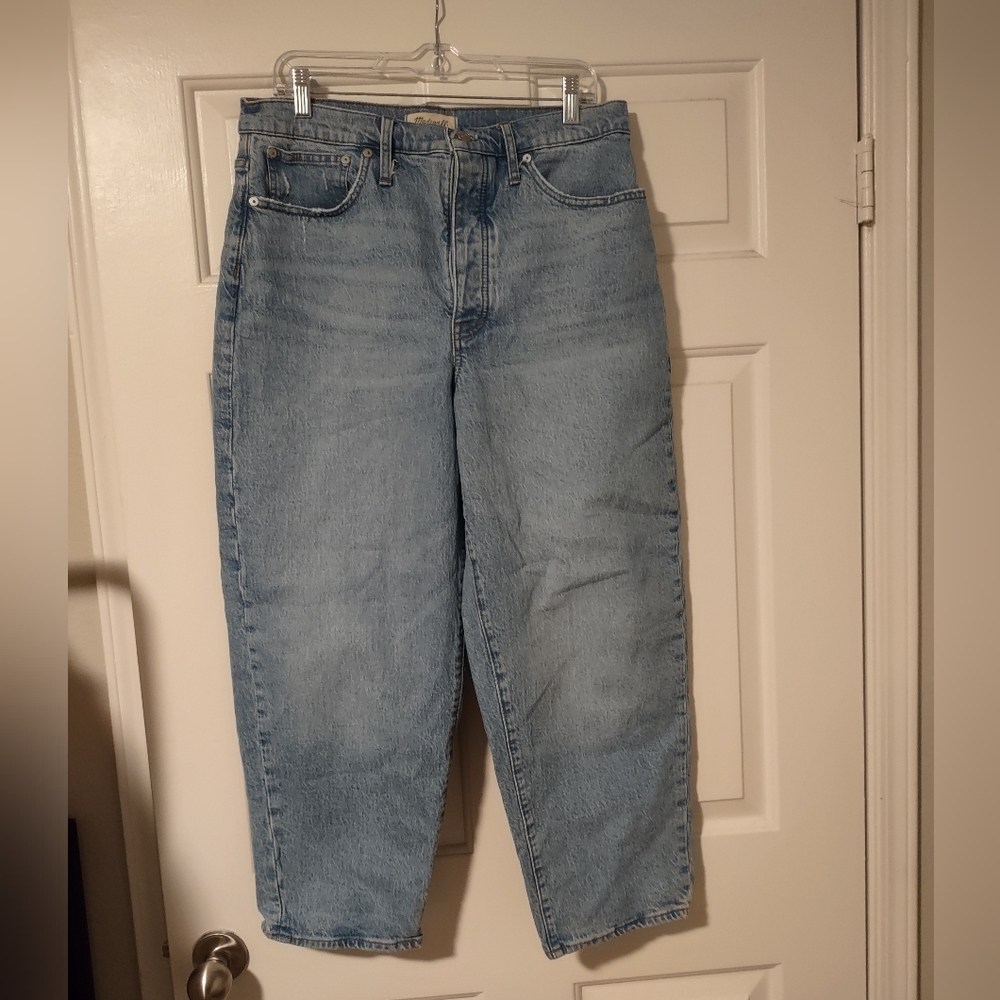 Madewell Women's Light Washed Denim Button Fly High Waisted Jeans Size 31